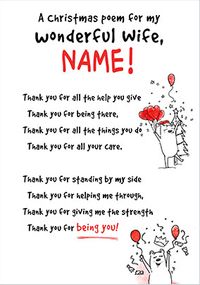 Tap to view Christmas Poem For My Wife Card