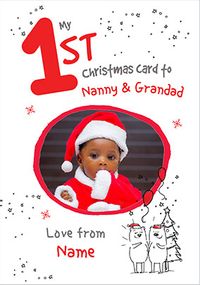 Tap to view My 1st Christmas Card To Nanny & Grandad Photo Card
