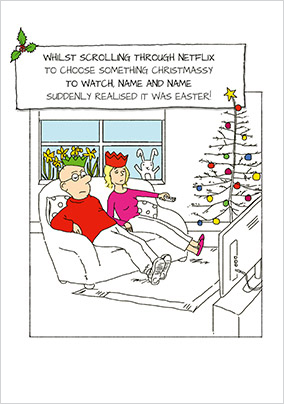 While Scrolling Through Netflix Christmas Card