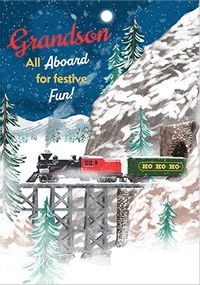 Tap to view Christmas Train Card for Grandson