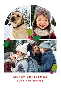 Tap to view Happy Momento 3 Photo Christmas Card from Family