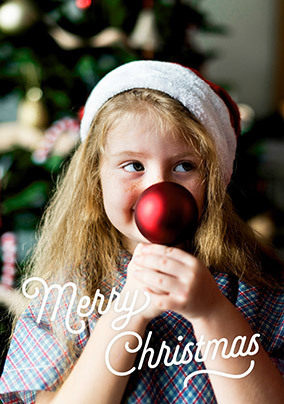 Just My Type Portrait Photo Christmas Card