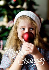 Tap to view Just My Type Portrait Photo Christmas Card