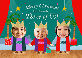 Little Stars 3 Kings Photo Christmas Card