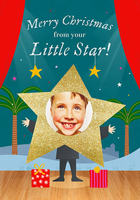 Little Star Photo Upload Christmas Card