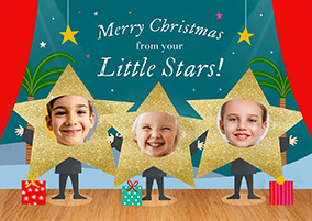 Merry Christmas from your Little Stars 3 Photo Card