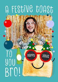 Tap to view A Festive Toast Brother Photo Christmas Card