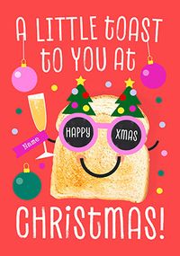 Tap to view A Festive Toast Red Christmas Card