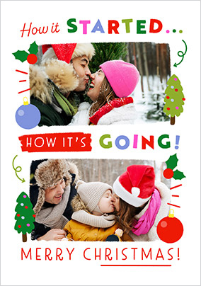 How it Started vs How its Going Christmas Card
