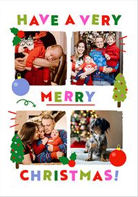 Tap to view My Favourite 4 Photo Very Merry Christmas Card