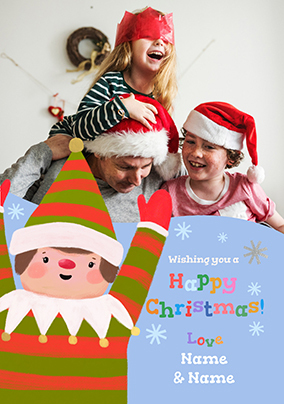 Happy Christmas Elf Photo Card