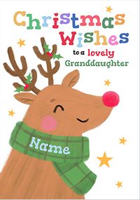 Tap to view Lovely Granddaughter Rudolph Personalised Christmas Card