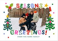 Tap to view Landscape Colourful Photo Christmas Card From Family