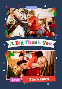 Tap to view Our Snapshots 2 Photo Christmas Thank You Card