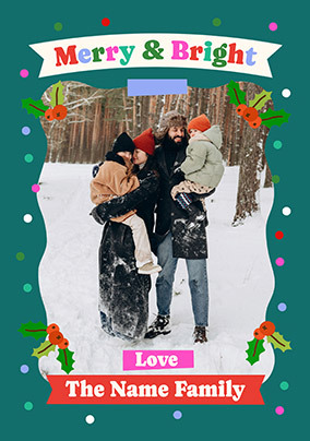 Spotty Border from the Family Photo Christmas Card