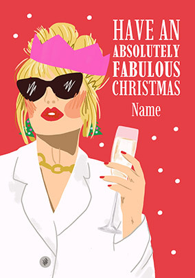 Absolutely Fabulous Personalised Christmas Card