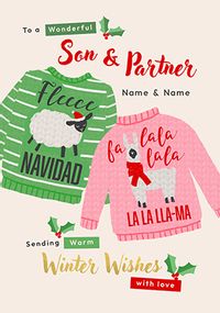 Tap to view Christmas Jumpers Card for Son and Partner