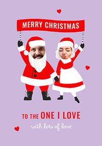 Tap to view Mr and Mrs Claus 2 Photo Christmas Card