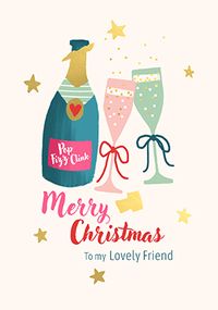 Tap to view Christmas Prosecco Card For Lovely Friend