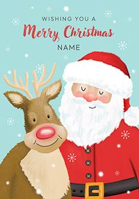 Tap to view Santa and Rudolph Personalised Christmas Card