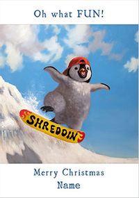 Tap to view Lucia Heffernan Shreddin Penguin Christmas Card