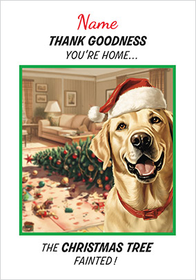 The Tree Fainted Christmas Card