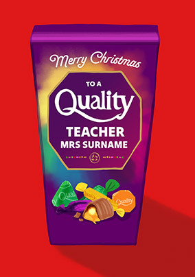 Quality Teacher Personalised Christmas Card