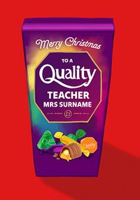 Tap to view Quality Teacher Personalised Christmas Card