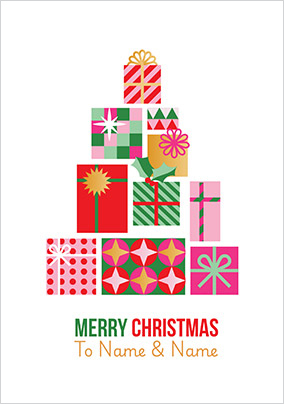 Stand Up To Cancer Presents Colourful Christmas Card