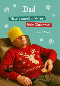 Tap to view Sleepy Dad Personalised Christmas Card