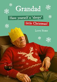 Tap to view Sleepy Grandad Personalised Christmas Card