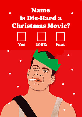 Die Hard Tickbox Christmas Card