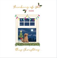 Tap to view Thinking of You This Christmas Dog Square Card