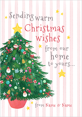 From Our Home To Yours Christmas Tree Card