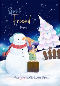 Tap to view Special Friend Snowman Christmas Card