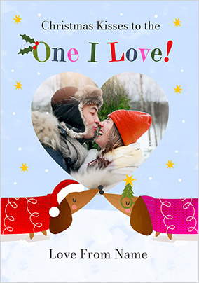 Dachshund Photo Christmas Card To One I Love