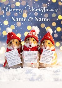 Tap to view Carolling Hamsters Christmas Card