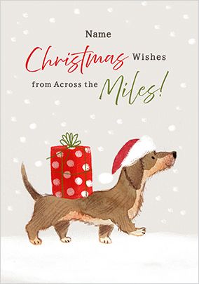 Photo of Across The Miles Sausage Dog Christmas Card