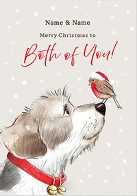 Tap to view Both of You Dog and Robin Christmas Card