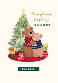 Tap to view Bear Wishes To Both Of You Christmas Card