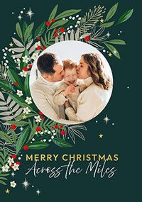 Tap to view Cancer Research Across The Miles Round Photo Christmas Card