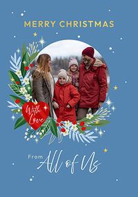 Tap to view Cancer Research From All Of Us Round Photo Christmas Card