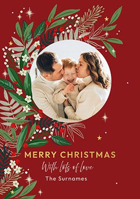 Photo of Cancer Research From Family Round Photo Christmas Card