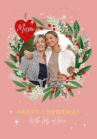 Tap to view Cancer Research Mum Round Photo Christmas Card
