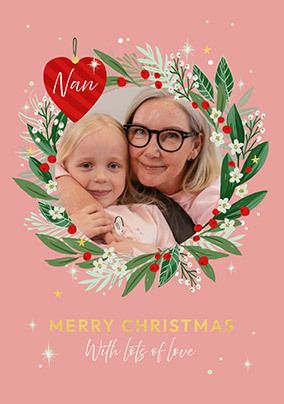 Photo of Cancer Research Nan Round Photo Christmas Card