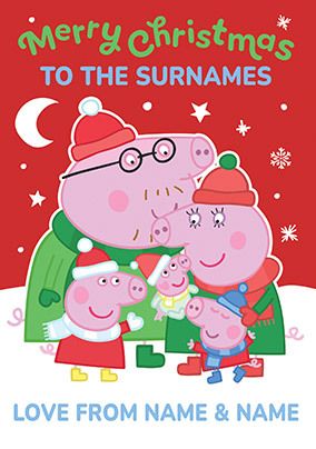 Photo of Peppa Pig To The Family Christmas Card