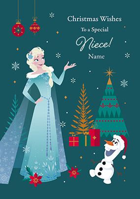 Photo of Frozen Special Niece Christmas Wishes Card