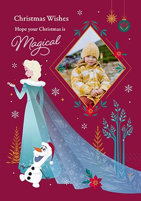 Photo of Frozen Magical Christmas Wishes Photo Card