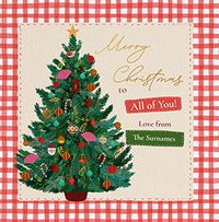 Tap to view To All Of You Kitsch Tree Square Christmas Card