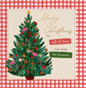 Photo of To All Of You Kitsch Tree Square Christmas Card